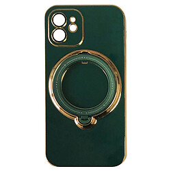 Чохол (накладка) Apple iPhone 12, Glitter Shining Holder, MagSafe, Зелений