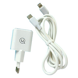 СЗУ Usams Kit-YX US-CC183/US-SJ610 U84, С кабелем, Lightning, Белый