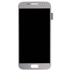 Дисплей (екран) Samsung G930 Galaxy S7, З сенсорним склом, Без рамки, Amoled, Срібний