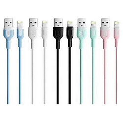 USB кабель XO NB212 Apple iPhone SE 2022 / iPhone 14 Pro Max / iPhone 14 Plus / iPhone 14 Pro / iPhone 14 / iPhone 13 Pro / iPhone 13 Mini / iPhone 13 / iPhone 13 Pro Max / iPhone 12 Mini / iPhone 12 Pro Max, Lightning, 1.0 м., Різнокольоровий