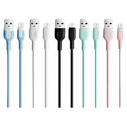 USB кабель XO NB212, MicroUSB, 1.0 м., Різнокольоровий