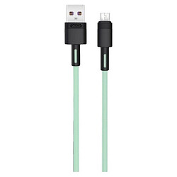 USB кабель XO NB-Q166, MicroUSB, 1.0 м., Зелений