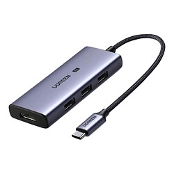 USB Hub Ugreen CM500, 0.1 м., Сірий