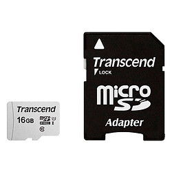 Карта памяти Transcend 300S MicroSDHC UHS-1, 16 Гб.