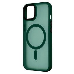 Чохол (накладка) Apple iPhone 14, Cosmic Magnetic Color, MagSafe, Зелений