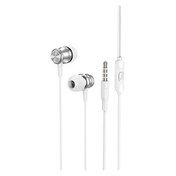 Навушники Borofone BM75 Platinum, З мікрофоном, Срібний