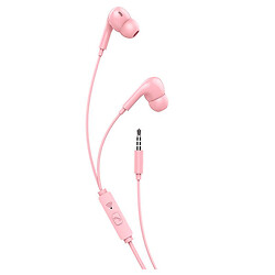 Навушники WUW R168, З мікрофоном, Рожевий