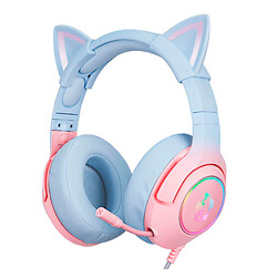Навушники Onikuma K9 Cat Ears, З мікрофоном, Рожевий