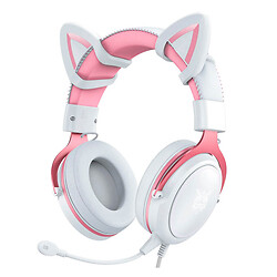 Навушники Onikuma X10 Cat Ear, З мікрофоном, Білий