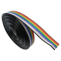 Шлейф 10-жильный 28AWG разноцветный 100 см (1.18мм)