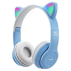 Bluetooth-гарнитура Cat Ear P47M, Стерео, Голубой