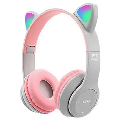 Bluetooth-гарнитура Cat Ear P47M, Стерео, Розовый