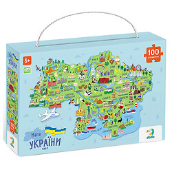 Пазли дитячі картонні DoDo Мапа України 100 елементів