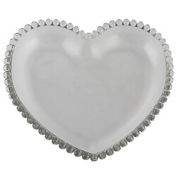 Тарелка стеклянная Сердце 22х4 см