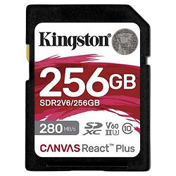 Карта пам'яті Kingston Canvas React Plus SDXC UHS-II U3, 256 Гб.