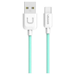 USB кабель Usams US-SJ099, Type-C, 1.0 м., Зеленый