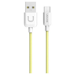 USB кабель Usams US-SJ099, Type-C, 1.0 м., Желтый