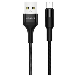 USB кабель Usams US-SJ224, MicroUSB, 1.2 м., Черный