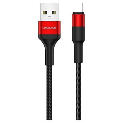 USB кабель Usams US-SJ224, MicroUSB, 1.2 м., Червоний