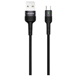 USB кабель Usams US-SJ312, MicroUSB, 1.0 м., Чорний