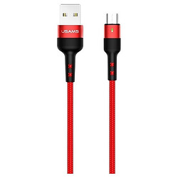 USB кабель Usams US-SJ312, MicroUSB, 1.0 м., Червоний