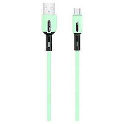 USB кабель Usams US-SJ432, MicroUSB, 1.0 м., Зелений