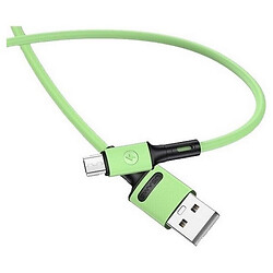 USB кабель Usams US-SJ435, MicroUSB, 1.0 м., Зелений