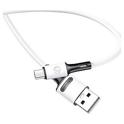 USB кабель Usams US-SJ435, MicroUSB, 1.0 м., Белый