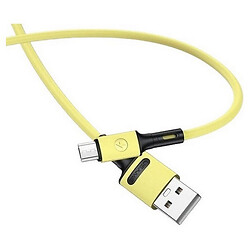 USB кабель Usams US-SJ435, MicroUSB, 1.0 м., Желтый