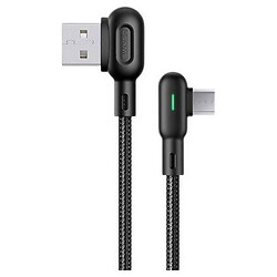 USB кабель Usams US-SJ458, MicroUSB, 1.2 м., Чорний
