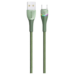 USB кабель Usams US-SJ542, Type-C, 1.2 м., Зелений