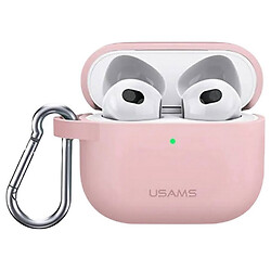 Футляр для навушників Apple AirPods 3 / AirPods 4 mini, USAMS, Рожевий