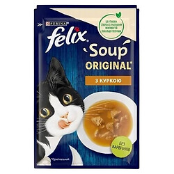 Корм для кошек Felix Суп с курицей пауч 48 г