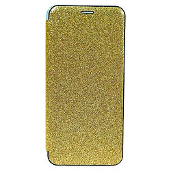 Чехол (книжка) Huawei Honor X7a, Glitter Separate Camera, Золотой