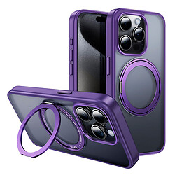 Чехол (накладка) Apple iPhone 15, Hoco AS1 Stand, MagSafe, Фиолетовый