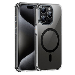 Чехол (накладка) Apple iPhone 15, Hoco AS6 Transparent, MagSafe, Черный