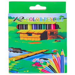 Набір кольорових олівців коротких 8 см 12 шт/уп (S-18)