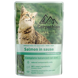 Корм для кішок Carpathian Pet Food Лосось пауч 100 г