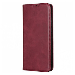 Чехол (книжка) Xiaomi Poco C61 / Redmi A3, Leather Case Fold, Темно-Красный, Красный