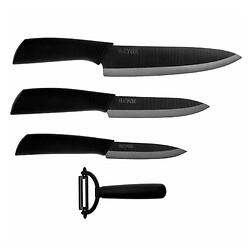 Набір кухонних ножів Xiaomi HU0010 HuoHou Nano Ceramic Knifes, Чорний