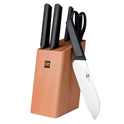 Набор кухонных ножей Xiaomi HU0057 HuoHou Hot Youth Set Of 6 Stainless Steel, Черный