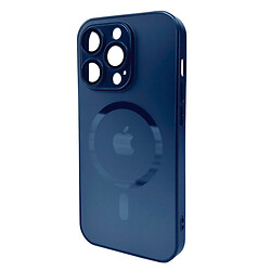 Чохол (накладка) Apple iPhone 14 Pro, AG-Glass Matt Frame Color Ring, Navy Blue, MagSafe, Синій