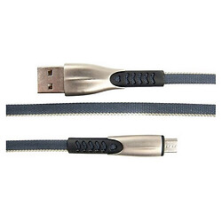 USB кабель Dengos, MicroUSB, 0.25 м., Сірий