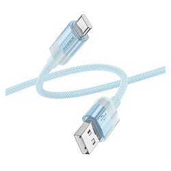 USB кабель Borofone BU44 Sincero, Type-C, 1.2 м., Голубой