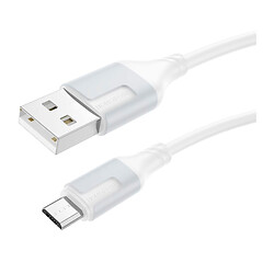 USB кабель Borofone BX101 Creator, MicroUSB, 1.0 м., Белый