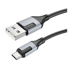 USB кабель Borofone BX101 Creator, MicroUSB, 1.0 м., Чорний