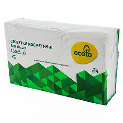 Серветки косметичні Ecolo ПЕ 150 л/уп