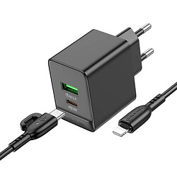 СЗУ Borofone BAS14A Erudite Apple iPhone SE 2022 / iPhone 14 Pro Max / iPhone 14 Plus / iPhone 14 Pro / iPhone 14 / iPhone 13 Pro / iPhone 13 Mini / iPhone 13 / iPhone 13 Pro Max / iPhone 12 Mini / iPhone 12 Pro Max, Lightning, З кабелем, Чорний - № 2