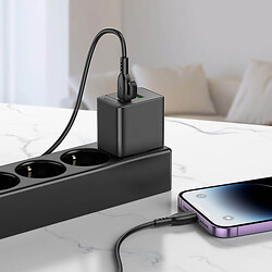 СЗУ Borofone BAS14A Erudite Apple iPhone SE 2022 / iPhone 14 Pro Max / iPhone 14 Plus / iPhone 14 Pro / iPhone 14 / iPhone 13 Pro / iPhone 13 Mini / iPhone 13 / iPhone 13 Pro Max / iPhone 12 Mini / iPhone 12 Pro Max, Lightning, З кабелем, Чорний - № 8