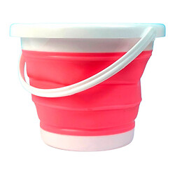 Складное ведро Silicone Collapsible Bucket, Розовый
